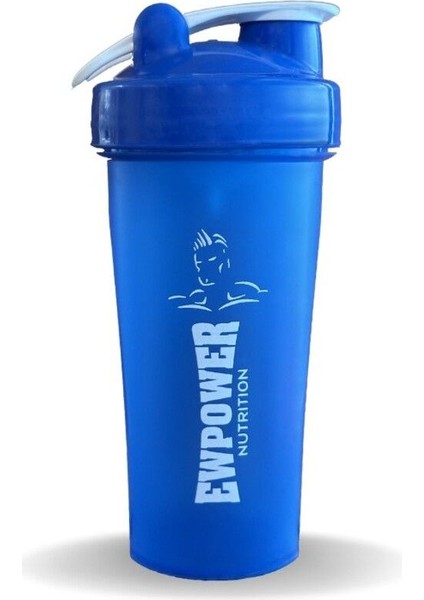 600ml Mavi Spor Shake Kabı, Sağlıklı ve Şık Plastik Kupa