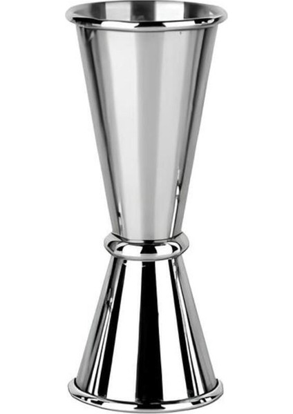 İkili Çelik Ölçek-Jigger 25/50 ml Kokteyl Ölçü Kabı Paslanmaz Çelik