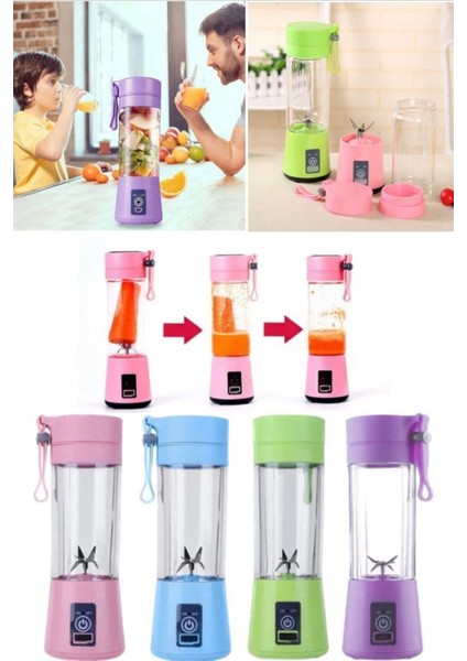 3 Adet Smoothie & Meyve Suyu Ice Coffee Milkshake Yapan Mixer 380 ml Detox Mixer Taşınabilir Shaker