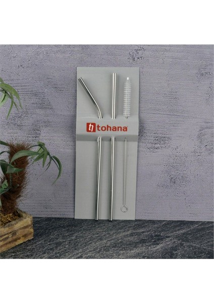 Paslanmaz Metal Pipet ve Temizleme Fırçası Seti, İnci Tasarım, Gıda Temaslı, TR Menşei fırsatları