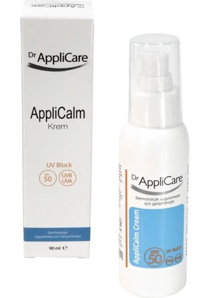 DrApplicare Applicalm Güneş Kremi 50 Spf Hassas Ciltlere Uygun Nemlendirici Etkili Uva/uvb Koruması 90 ml