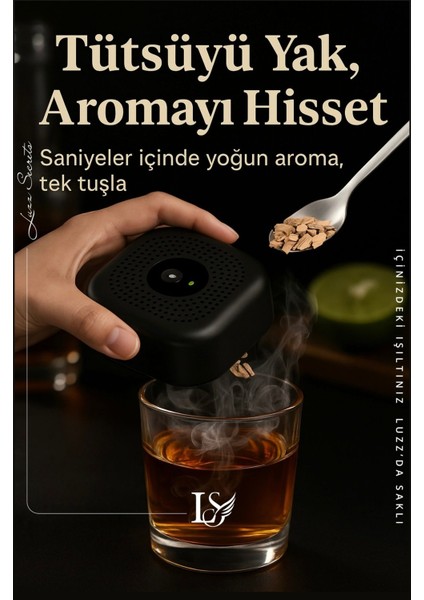 Kokteyl & Viski Tütsüleme Seti. 6 Farklı Tat Ile Premium Set