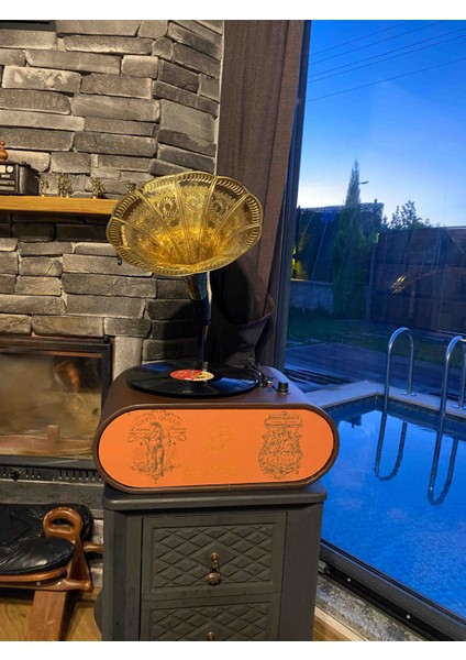 Ahşap Pikap Gramofon – Tüm Plak Formatlarını Çalan & Bluetooth Özellikli | Şık ve Vintage Tasarım**
