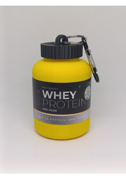 50g Protein Toz Saklama Hunisi, pratik ve renkli saklama çözümü, 50 ml.