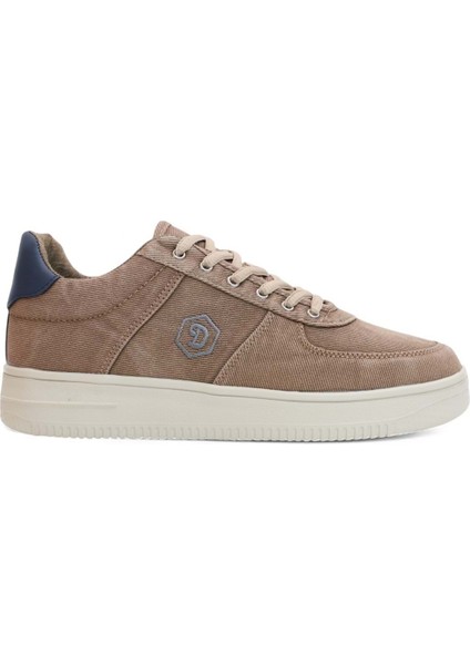 2196-DAKIRS Anatomik Tabanlı Erkek Keten Kumaşlı Sneakers Ayakkabı - NKT02196-KUM-43