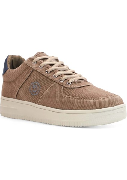2196-DAKIRS Anatomik Tabanlı Erkek Keten Kumaşlı Sneakers Ayakkabı - NKT02196-KUM-43