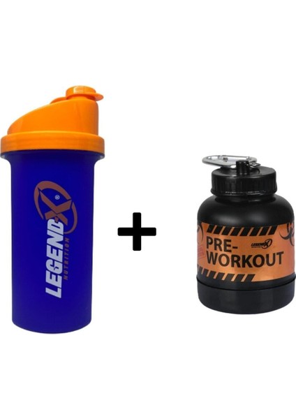 Pratik shaker ve toz saklama seti, sağlıklı içecekler için ideal, çok renkli, 500 ml