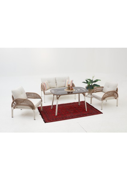 Comfort Ip Örgü Bahçe Oturma Grubu (2+1+1+M)