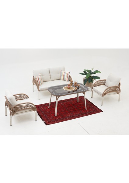 Comfort Ip Örgü Bahçe Oturma Grubu (2+1+1+M)