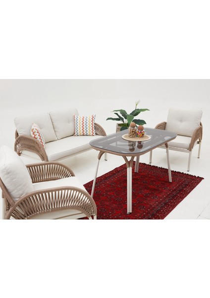 Comfort Ip Örgü Bahçe Oturma Grubu (2+1+1+M)
