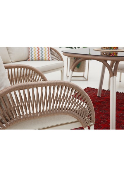 Comfort Ip Örgü Bahçe Oturma Grubu (2+1+1+M)