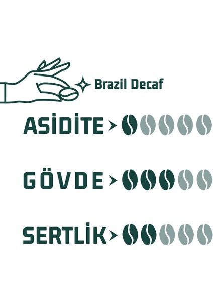 Brazil Decaf Kahve modelleri