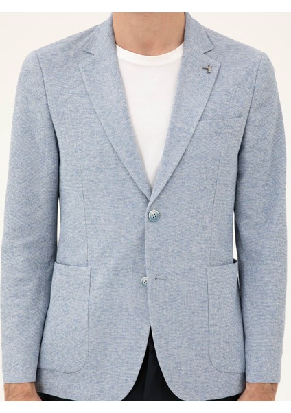 Erkek Açık Mavi Slim Fit Pamuk Karışımlı 50285251-VR003