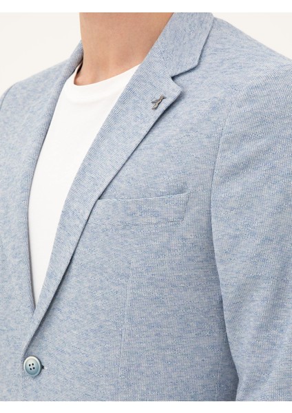 Erkek Açık Mavi Slim Fit Pamuk Karışımlı 50285251-VR003