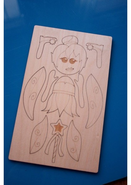 Boyanabilir Ahşap Peri Kızı Magnet, Renk: Kahverengi, Yaş: 3-6 fiyatları