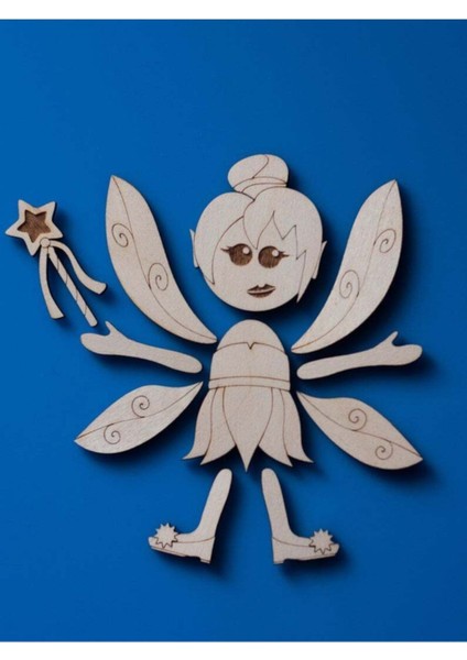Boyanabilir Ahşap Peri Kızı Magnet, Renk: Kahverengi, Yaş: 3-6 modelleri