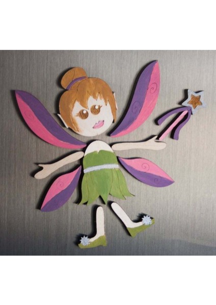 Boyanabilir Ahşap Peri Kızı Magnet, Renk: Kahverengi, Yaş: 3-6 fırsatları