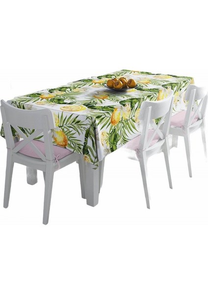 Dilimli Limon Desenli Leke Tutmaz Masa Örtüsü 4 Boy fiyatları