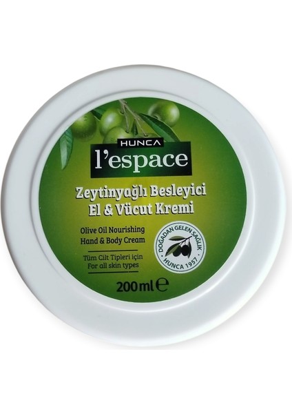 L'espace Zeytinyağlı Besleyici El & Vücut Kremi