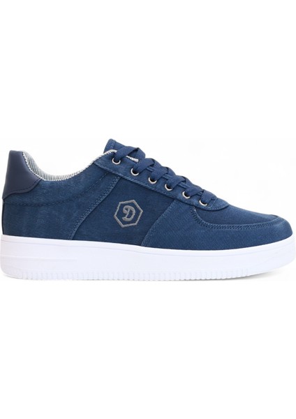 2196-DAKIRS Anatomik Tabanlı Erkek Keten Kumaşlı Sneakers Ayakkabı - NKT02196-LACIVERT-43