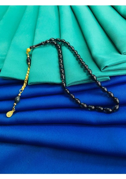 Özel Şeffaf Siyah Arası Ateş Kehribar Tesbih