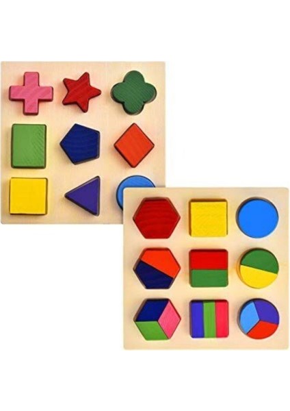 Renkli Ahşap Zeka Geliştirici Oyuncak Seti, Eğlenceli ve Öğretici Tasarım, Turuncu