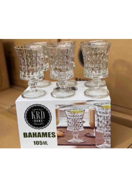6'lı Bahamas Kristal Ayaklı Kahve Yanı Su Bardağı 105 ml fiyatları