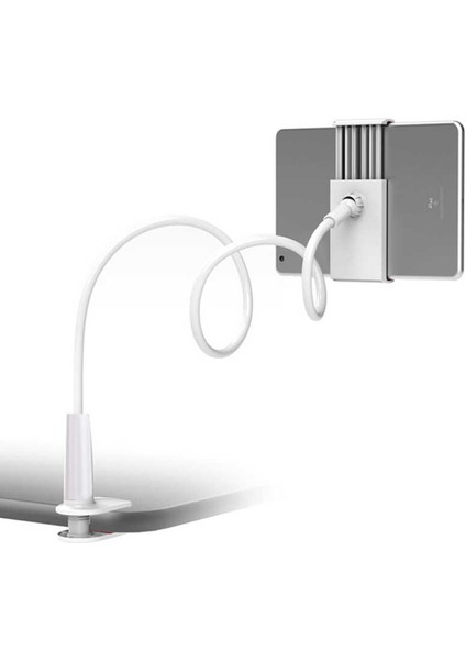 Ofis Ev Içi Masa Üstü Telefon & Tablet Tutucu Esnek Uzun Kollu 75CM Boy, 360° Dönen, 4-10.6" Uyumlu indirimleri