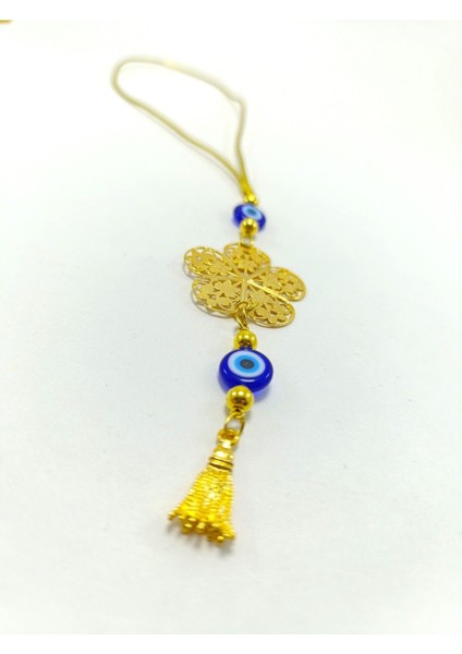 Metal Çiçek Araba Dikiz Ayna Süsü, Cam Mavi Nazar Boncuklu Yeni Araba Hediyesi modelleri