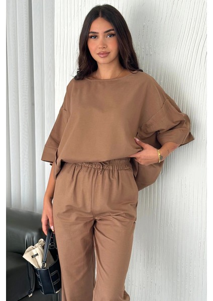 Oversize Keten Takım – Kadın Yazlık Rahat Kalıp 2’li Kombin fiyatları