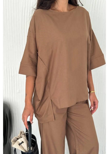 Oversize Keten Takım – Kadın Yazlık Rahat Kalıp 2’li Kombin modelleri