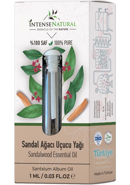 Sandal Ağacı Uçucu Yağı 1 ml %100 Saf ve Doğal Sandalwood Essential Oil
