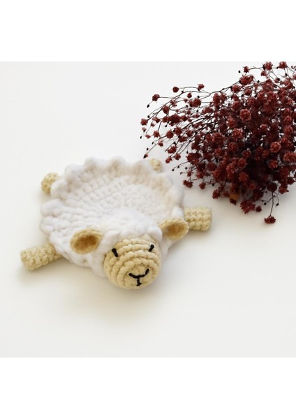 Amigurumi Kuzu Örgü Bardak, Kupa ve Obje Altlığı