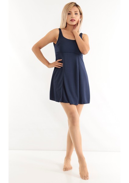 Kadın Büyük Bedenelbiseli Silipli Mayo