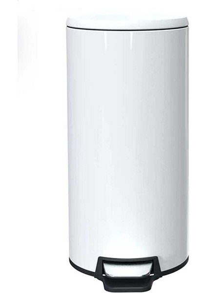 Cigo Paslanmaz Çelik Çöp Kovası Pedallı 20 Litre-Beyaz