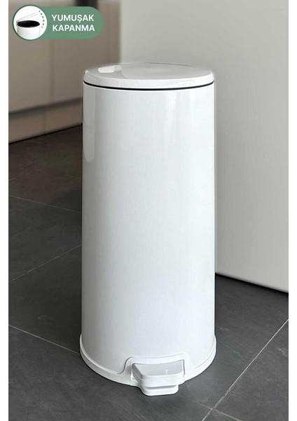Cigo Paslanmaz Çelik Çöp Kovası Pedallı 20 Litre-Beyaz fiyatları