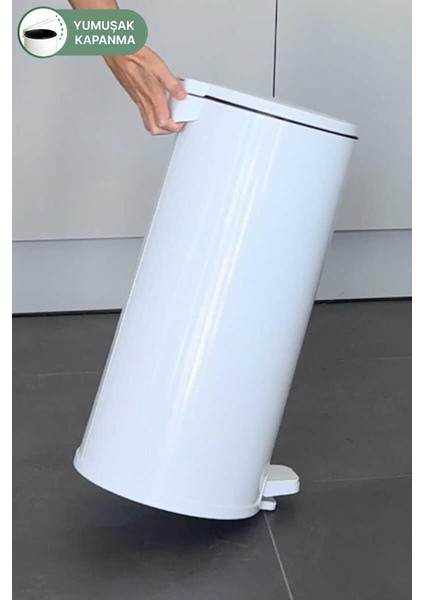 Cigo Paslanmaz Çelik Çöp Kovası Pedallı 20 Litre-Beyaz indirimleri