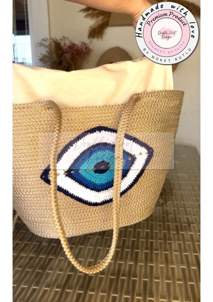 2li Takım Plaj Çantası , El Çantası Clutch, Totebag, Kadın Çanta, Yazlık, Hediyelik, hasır Jüt Tress