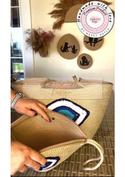 2li Takım Plaj Çantası , El Çantası Clutch, Totebag, Kadın Çanta, Yazlık, Hediyelik, hasır Jüt Tress fiyatları