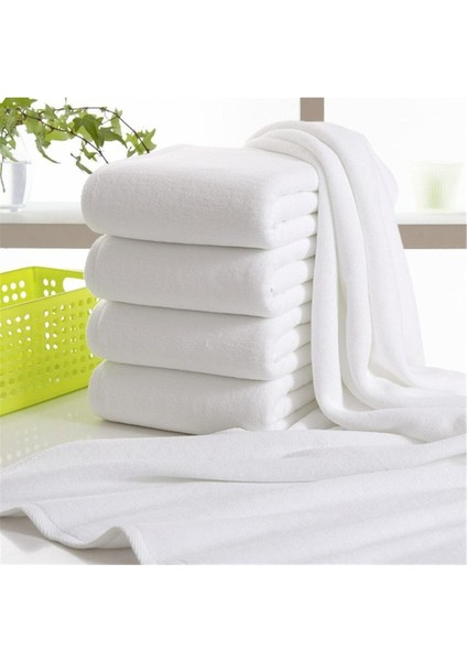 Yüksek Kaliteli Pamuklu El-Yüz-Baş Havlusu 2'li Set 50x90 cm Beyaz