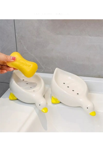 Çok Renkli Ördek Desenli Plastik Lavabo Üstü Sabunluk fiyatları