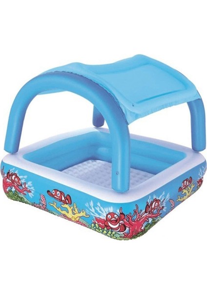 Çocuklar İçin Mavi Şişme Havuz, Güvenli ve Eğlenceli Yaz Aktiviteleri