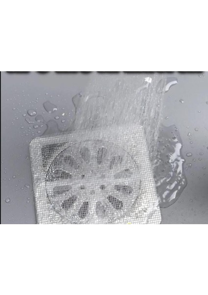 4'lü Yapışkanlı Gider Kapağı Seti, Pratik ve Güçlü Lavabo Tıkacı, Gri Materyal fırsatları