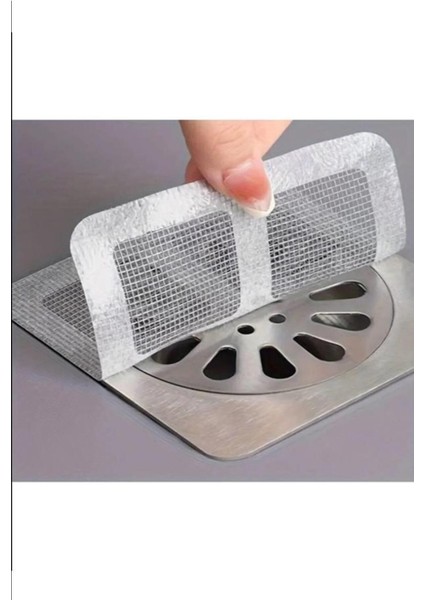 4'lü Yapışkanlı Gider Kapağı Seti, Pratik ve Güçlü Lavabo Tıkacı, Gri Materyal indirimleri