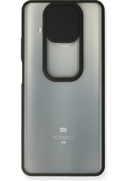 Xiaomi Mi 10T Lite Kılıf Palm Buzlu Kamera Sürgülü Silikon - Siyah Inslm