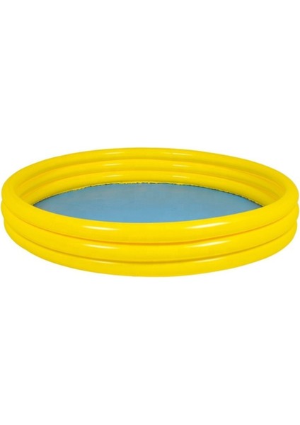 Yumuşak ve hafif 3 boğumlu renkli çocuk havuzu 157x25 cm, turuncu ve sarı renk seçenekleri