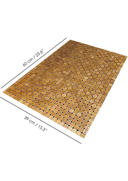 Bambu Kaymaz Banyo Paspası 38x59, Çok Amaçlı, Kaydırmaz, Kapı Önü ve Duş Matı