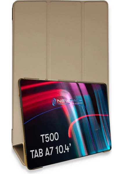 Samsung Galaxy T500 Tab A7 10.4 Kılıf Tablet Smart Kılıf - Gold Inslm