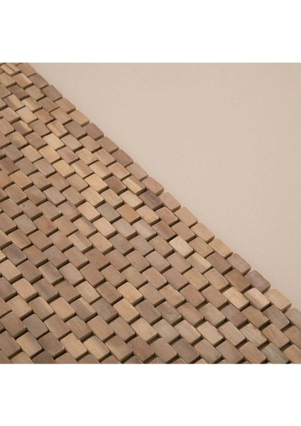 Yeşil Ahşap Paspas 60x100 cm doğal ve şık kullanım için ideal