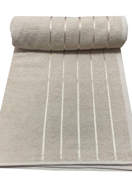 Yumuşak ve Emici %100 Pamuk Büyük Banyo Havlusu - Kahve Renk, 100x150 cm